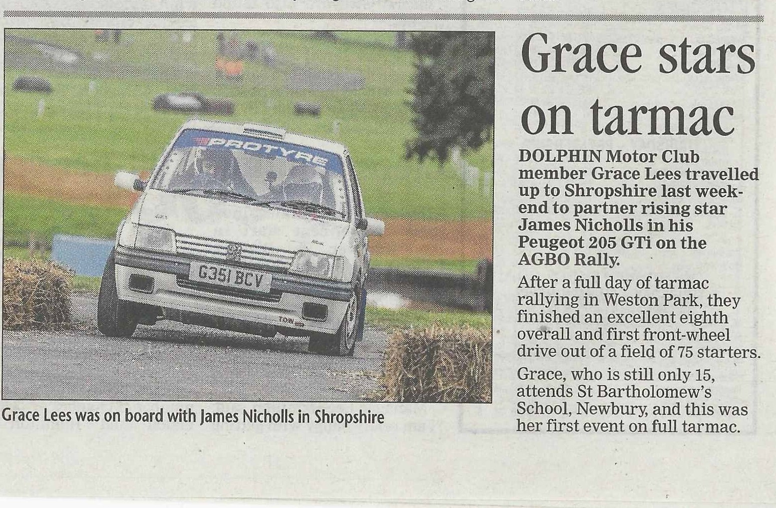 Grace Lees write up in Newbury Weekly News (002)